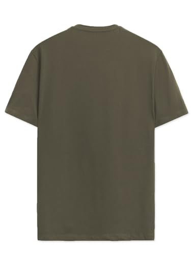 ADRO Men's Graphic Printed 100% Cotton T-Shirt - Regular Fit, Printed T-Shirts for Men (RN24-RAC-OL_Olive)