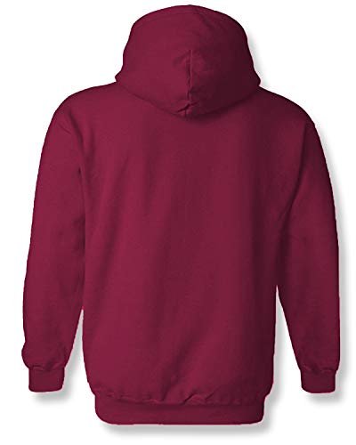 ADRO Men's Cotton Neck Hooded Sweatshirt (H-M-PC-MR_Maroon)