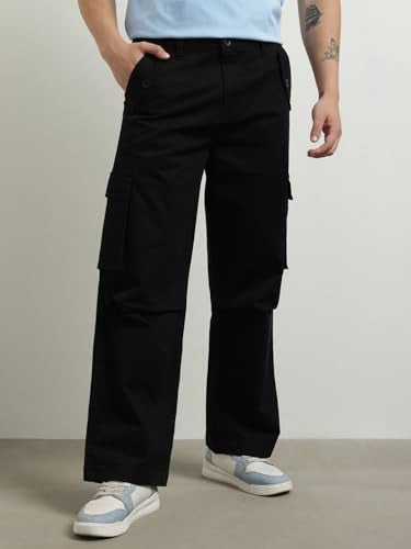 Nobero MenS Loose Casual Pants (1M-Bwcp-R0002_Black