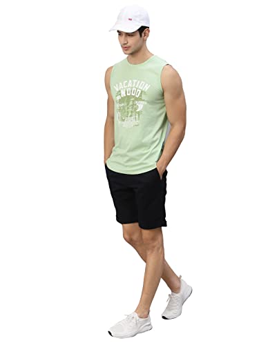 Rigo Stylish Cotton Printed Vest For Men | Round Neck, Slim Fit, Sleeveless T-Shirt Vest For Man | Casual Innerwear Sando For Me