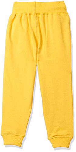 T2F Girls Regular Fit Printed Cotton Joggers Track Pants Yellow