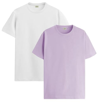 ADRO T Shirts Pack of 2 Mens Tshirts Cotton T Shirts for Men Tshirt T-Shirts Combo T Shirts Tshirts for Men Plain Solid Tshirts