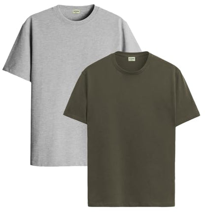 ADRO T Shirts Pack of 2 Mens Tshirts Cotton T Shirts for Men Tshirt T-Shirts Combo T Shirts Tshirts for Men Plain Solid Tshirts
