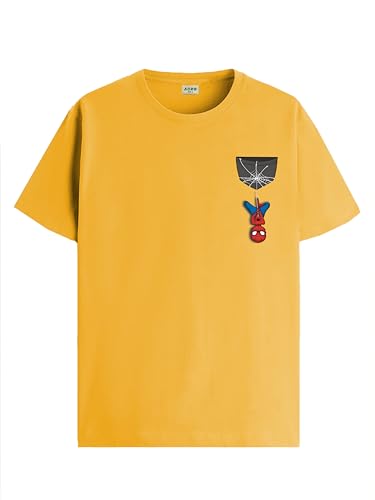 ADRO Tshirt for Men | Anime T Shirt for Men | 100% Cotton Tshirt | Graphic Printed T-Shirt | Chest Printed Tshirt | Spiderman Ts