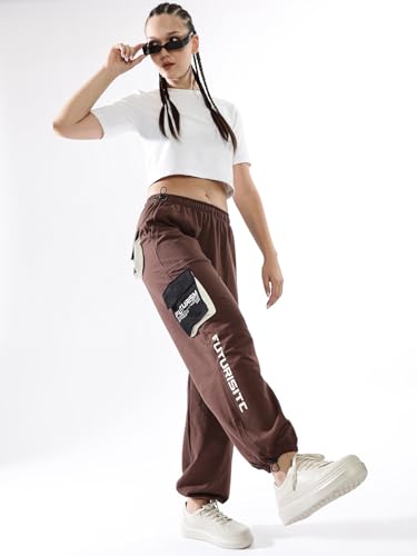 Hubberholme Women Printed Jogger High-Rise Casual Track Pants 14