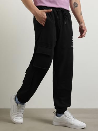 Nobero MenS Relaxed Sweatpants (1M-Bwjg-R0113_Black