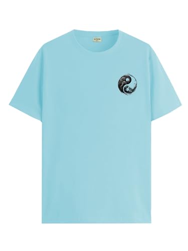 ADRO T-Shirts for MenChest Printed T-Shirt for MenCotton Tshirt for Men|RN24-STICK-YONG-MI-XL Mint
