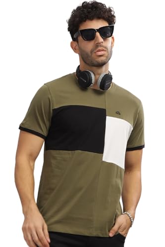 ADRO Tshirt for MenMulti Color T-Shirt for MenCotton T-ShirtMens TshirtRN8-24-OLBLWH-XL
