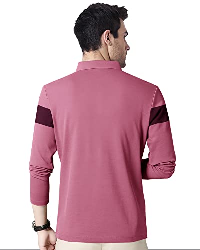 EYEBOGLER Polo Neck Full Sleeve Printed Casual Men Tshirt