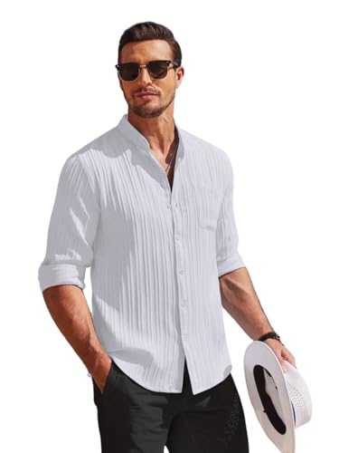 Leriya Fashion Mens Solid Regular Fit Shirt (LF-MS-6242_White