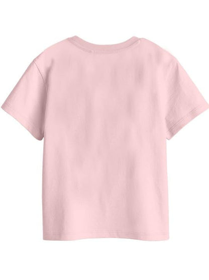 Bon Organik Girls Regular Fit T-Shirt (BON16048_Pink