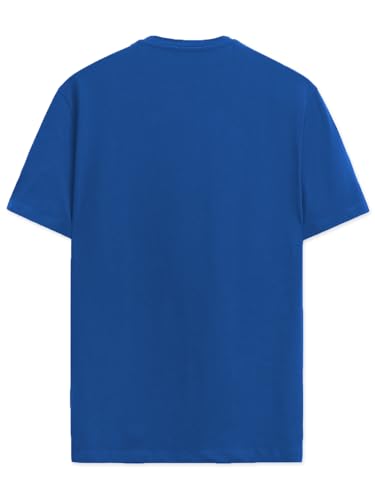ADRO Men's Biker Design Printed 100% Cotton T-Shirt - Regular Fit, Printed T-Shirts for Men (RN24-KTM-RB_Royal Blue)