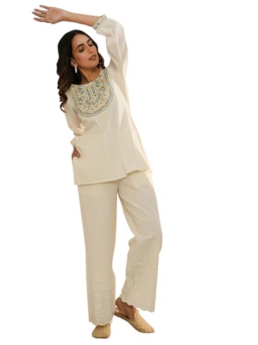 Libas Women's Yoke Design Straight Cotton Kurti