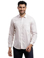Turtle Men Cotton Tencel Regular Fit Light Pink Printed Full Sleeve Formal Shirt