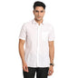 Turtle Men Cotton Linen Silm Fit White Solid Formal Half Sleeve Shirt