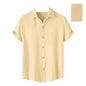 Pinkmint Mens Solid Classic Fit Shirt Beige