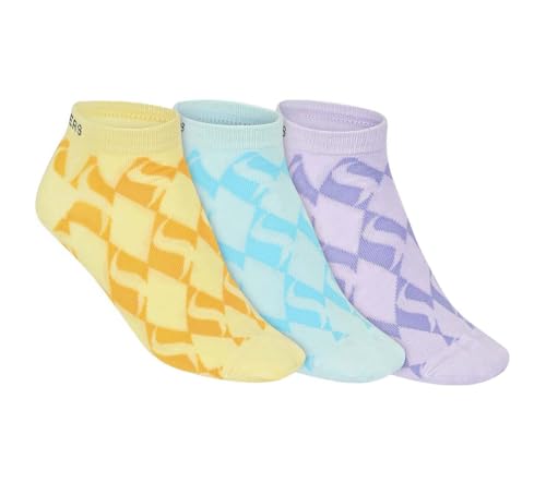 Skechers Women Pack Of 3 Aop Non Terry Low Cut Socks