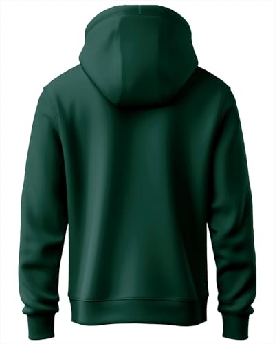 ADRO Men's Printed Hoodie - Green, Size 34, Model H24-PLN-GRN, Cotton Blend, Stylish & Comfortable
