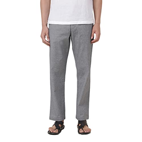 Fabindia MenS Straight Pants (1029791Blue_Blue