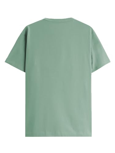 ADRO Men's Solid Regular Fit T-Shirt (RN24-DBA-PT_Pista