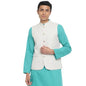 Fabindia MenS Off White Linen Regular Fit Jacket (101109701