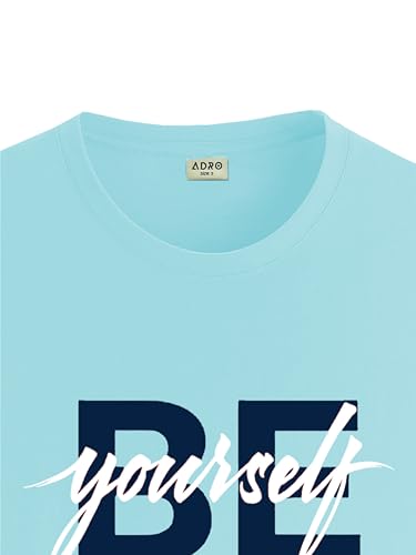 ADRO Men's Solid Regular Fit T-Shirt (RN24-BYO-MI_Mint