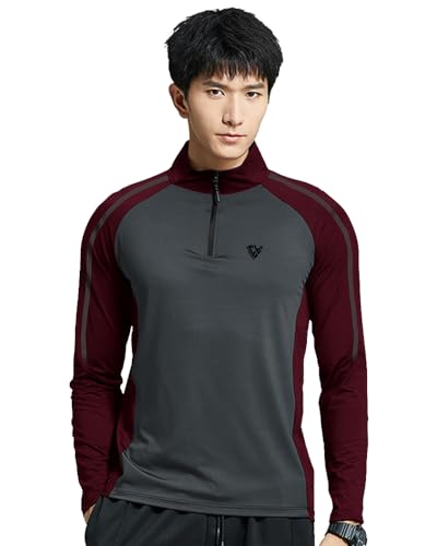 EYEBOGLER Men Polo Neck Solid Full Sleeve Regular Fit T-Shirt