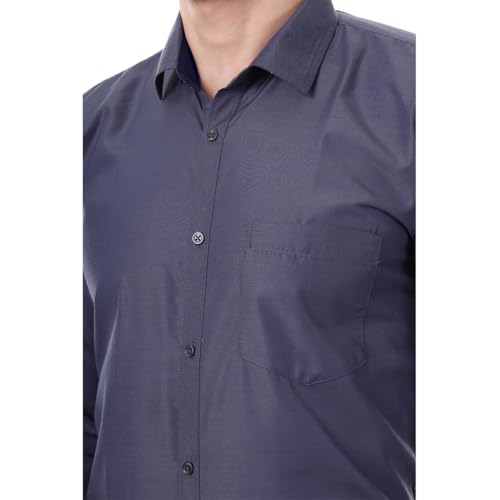 Xjarvis Austin MenS Cotton Blend Shirt |Slim Fit Formal Shirt With Pocket |Plain | Long Sleeve Spread Collar | Casual Wear Regu