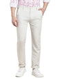 Turtle Men Cotton Linen Ultra Slim Fit Grey Melange Solid Flat Front Casual Trouser || Pant || Men's Trouser