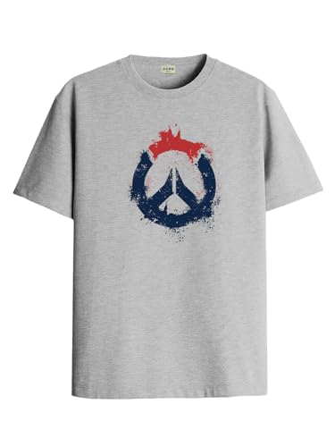 ADRO Mens Printed T-Shirt for Men | R22-M-PC-GR-XL Grey