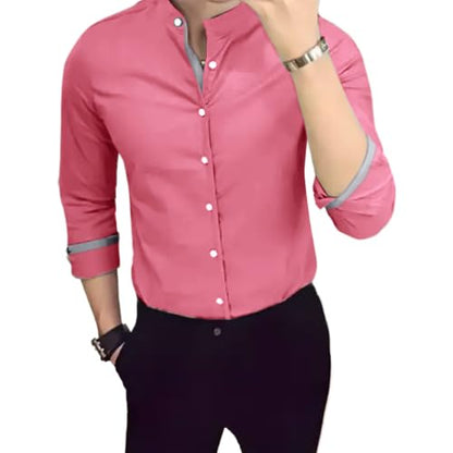 Tee Projekt Casual Cotton Long Sleeve Shirt for Men Formal Wear Regular Wear