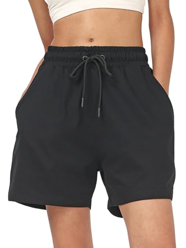 Bewakoof WomenS Solid Regular Fit Poly Cotton Shorts_662068_Black_3Xl
