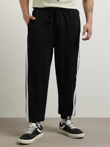 Nobero MenS Loose Sweatpants (1M-Bwjg-R0106_Black