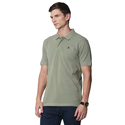ADRO Men's Premium Cotton Polo T-Shirt (PN23-M-PLN-OL_Olive)