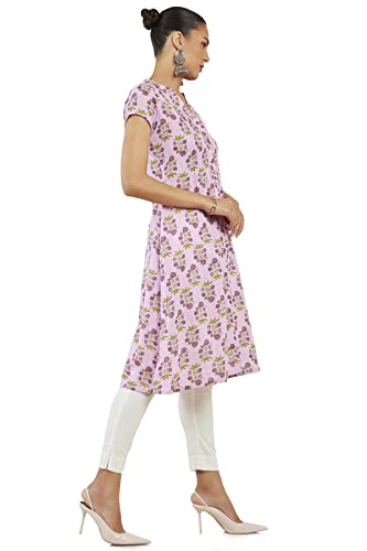 Soch Women's Cotton Blend Floral Regular Kurta