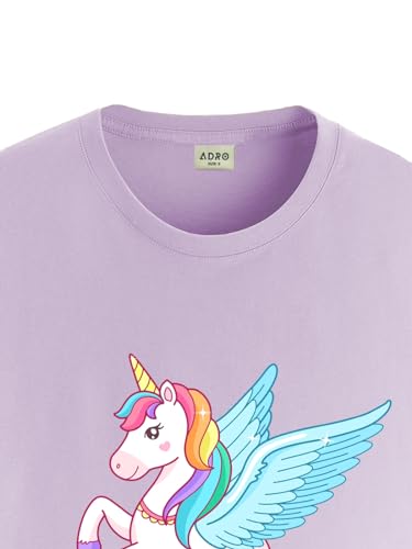 ADRO T Shirts for Boys & Girls || Unicorn Printed Cotton T-Shirt || Ages 3-14 || 100% Cotton Round Neck Tshirt for Boys & Girls|