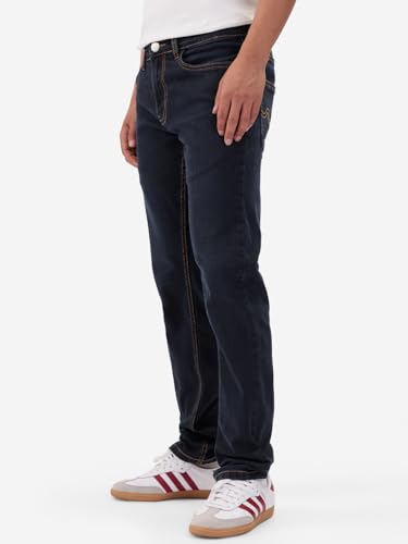 The Souled Store Denim: Dark Navy Men and Boys Buttoned Cotton Blend Slim Fit Jeans