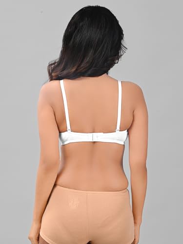 Lux Venus 3/4Th Coverage Padded Bra With Adjustable Bra White