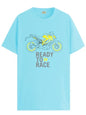 ADRO Men's Biker Design Printed 100% Cotton T-Shirt - Regular Fit, Printed T-Shirts for Men (RN24-KTM-MI_Mint_XL)