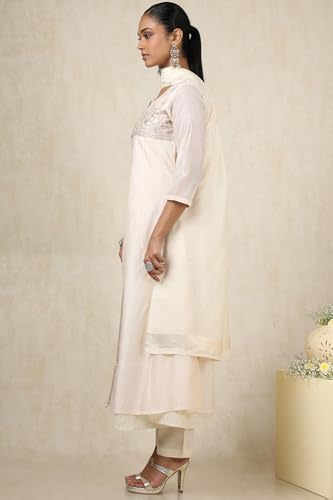 Soch WomenS Chanderi Salwar Suit Set (Ews5Cd21503_Beige