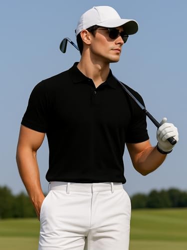 Nobero MenS Solid Regular Fit Polo Shirt (1M-Twpo-R0003_White / Black