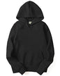 ADRO Men's Cotton Neck Hooded Sweatshirt (H22-1-PLN-BL_Black_XL)