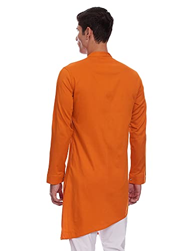 The Indian Garage Co Men'S Cotton Slim Kurta (0620-Ck35L42-05_Orange)