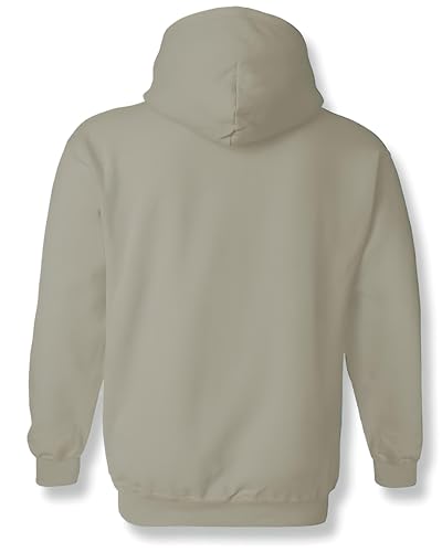ADRO Mens Premium Cotton Fleece 340 GSM Printed Hoodies (H23-M-TRU-BE_Beige)