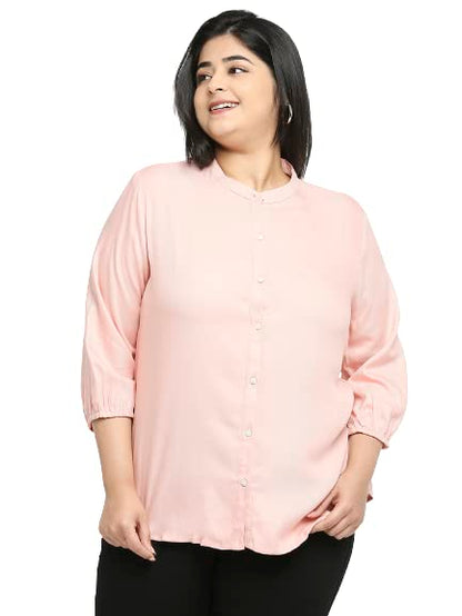 Style Quotient Plus Women Solid White Viscose Rayon Formal Shirt