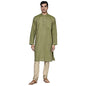 Fabindia MenS Linen Printed Slim Kurta_Light Green_S