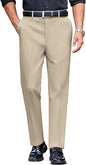 CB-COLEBROOK Mens Classic Formal Premium Dress Pants Expandable Waist Suit Pant Slim Fit Flat Front Slacks Ankle Fit Trousers fo