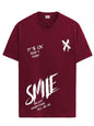 ADRO Mens Smile Printed Cotton T-Shirt_RN24-L2-SMILE-MR-XL Maroon