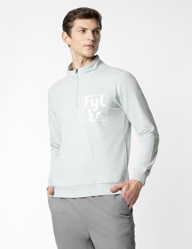 FYLTR Mens Casual Stand Collar Jacket With Half Zip Branding | Full Sleeve | Casual Winterwear For Men