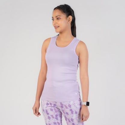 Rupa Colors Playsure Solid 100% Combed Cotton Rib Fabric, Womens Tank Top, Sleeveless Pack of 1